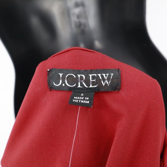 J. Crew Jersey Crepe Dress Womens S Red Sophisticated Contemporary Festive NWOT - Picture 3 of 16
